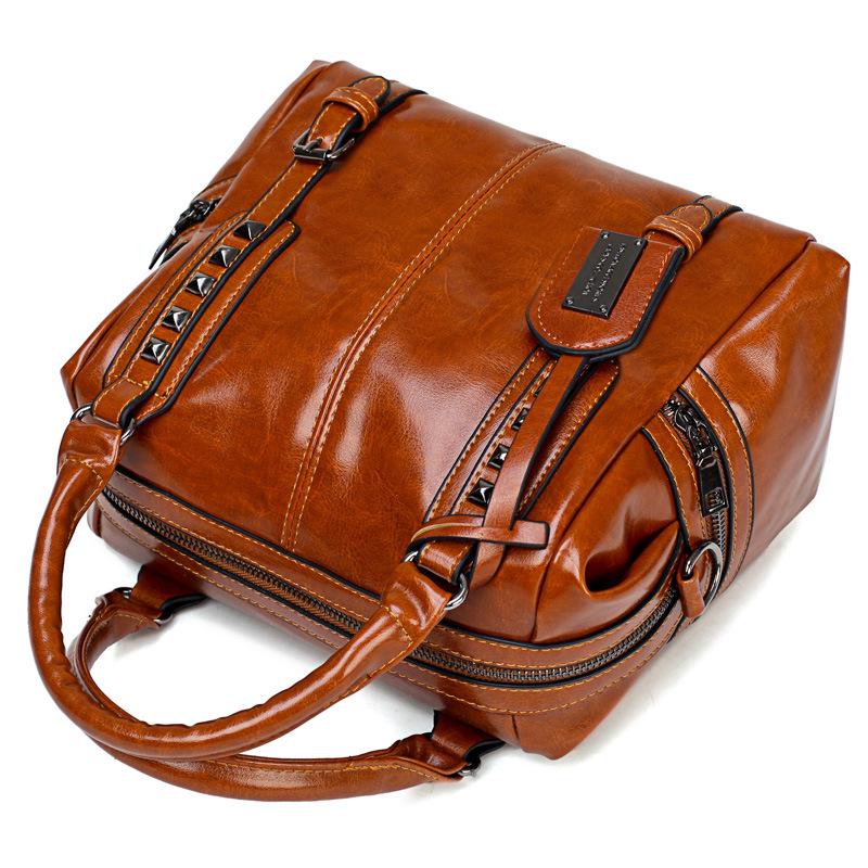 Patina Oil Wax Vegan Leather Crossbody Bag