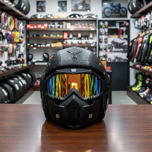 Crown Racing Vintage Vegan Leather Helmets