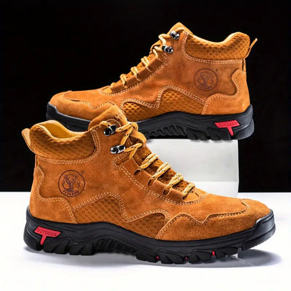FLYLAND Handmade Genuine Pig Leather Ankle Chukka Boots