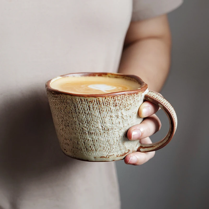 Handcrafted Japanese Pottery Coffee Cup Set