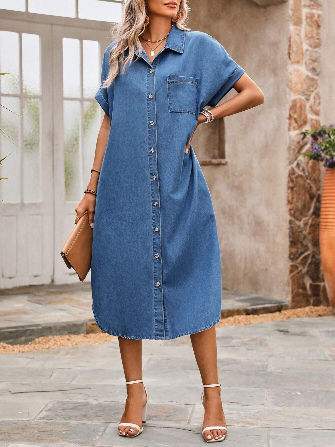MEDLEY Midi Denim Dresses