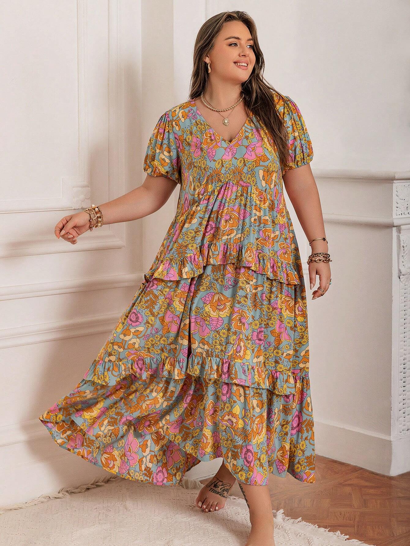 Rustty Dustty Plus Size Viscose Boho Dress
