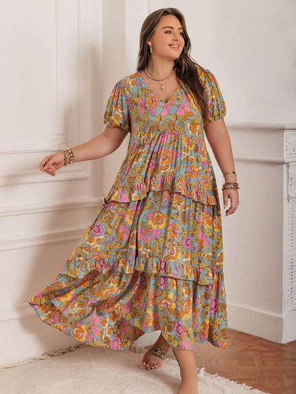 Rustty Dustty Plus Size Viscose Boho Dress