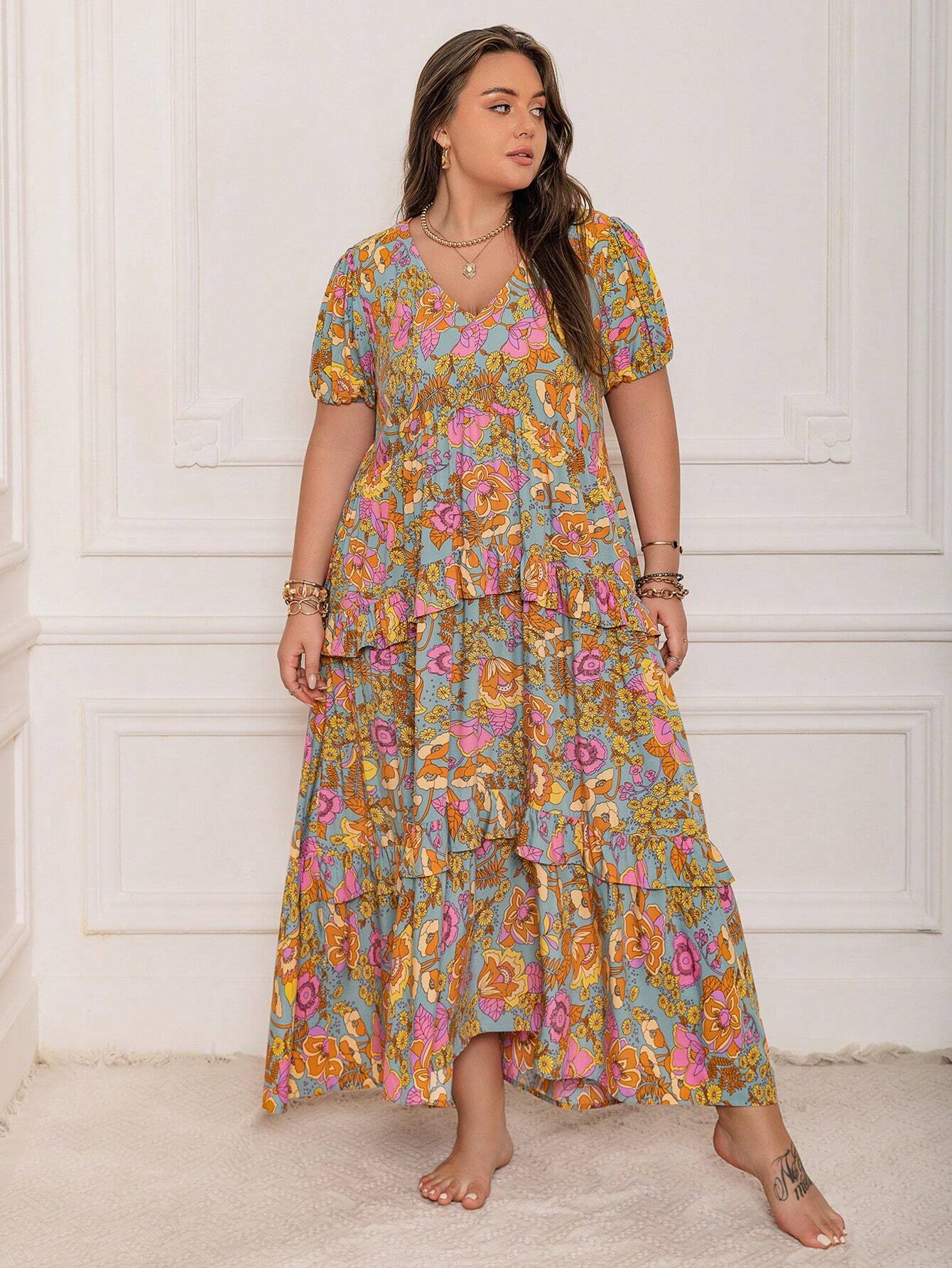 Rustty Dustty Plus Size Viscose Boho Dress