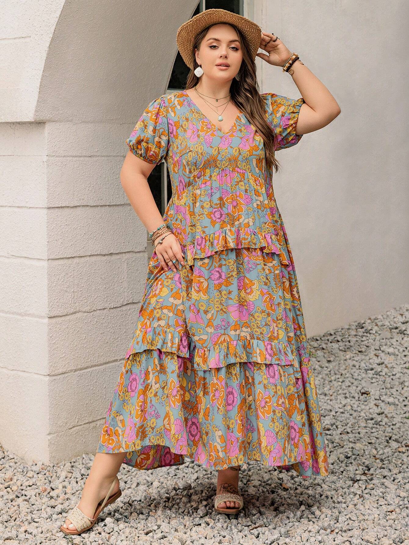 Rustty Dustty Plus Size Viscose Boho Dress