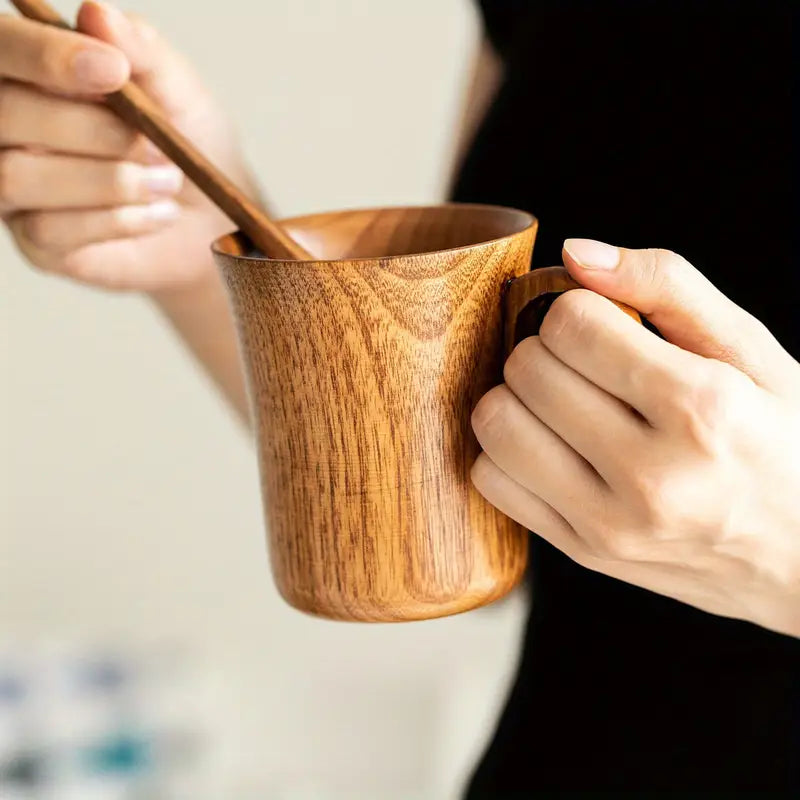 Natural Cherry Wood Mugs