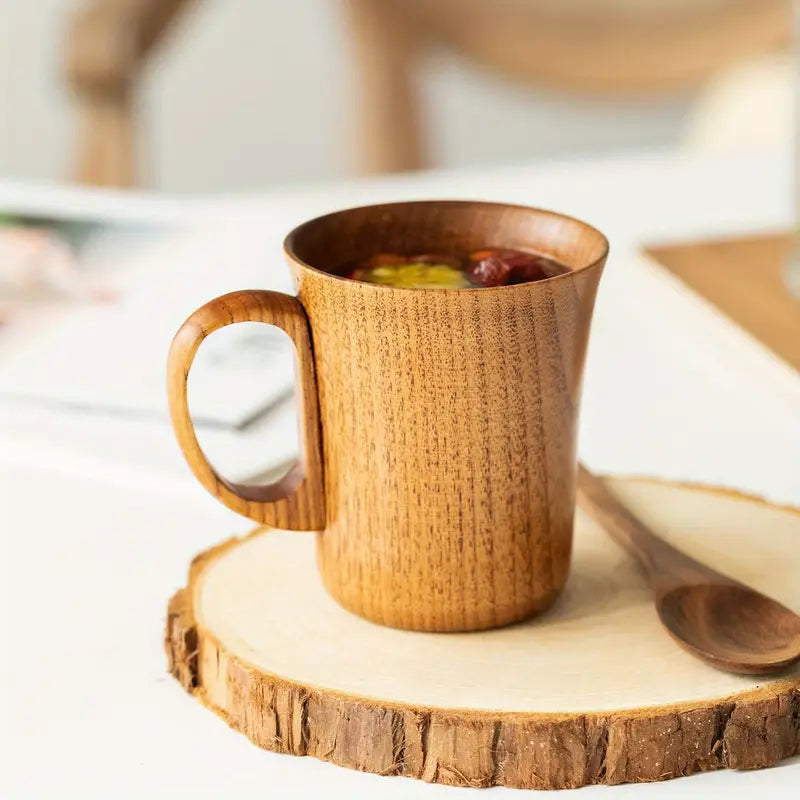 Natural Cherry Wood Mugs
