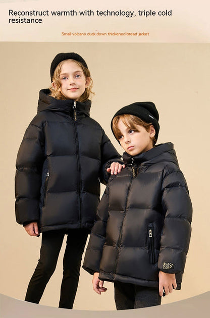 Black Gold Duck Down Puffer Jacket