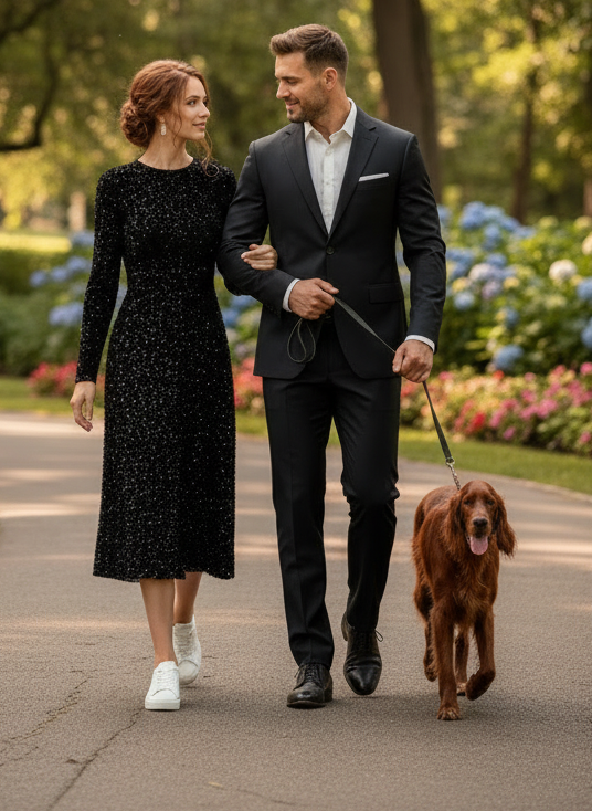 Elegant Sequin Midi Dresses