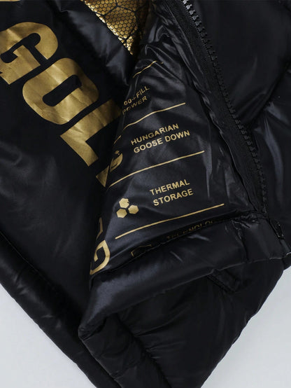Black Gold Duck Down Puffer Jacket