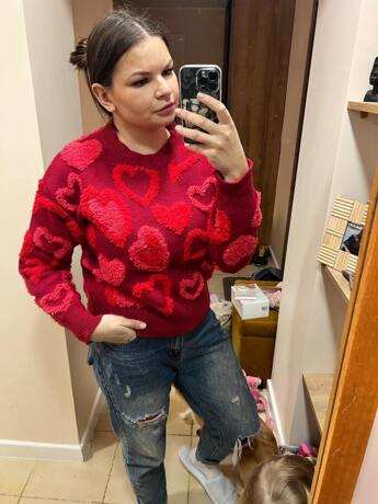 Heart Knit Pullover Sweater Collection