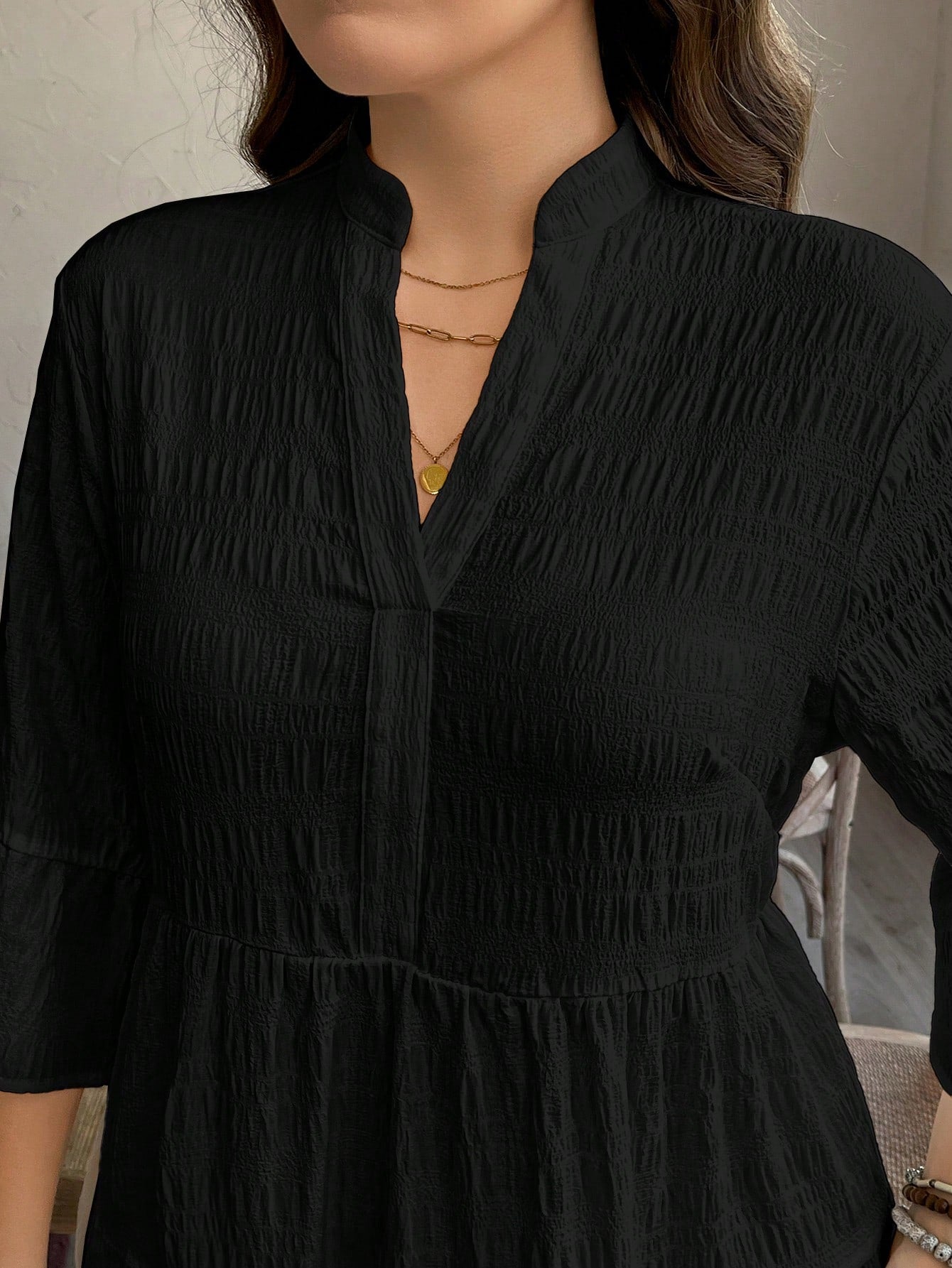 Emery Rose Ruffle Hem Polyester Maxi Dress