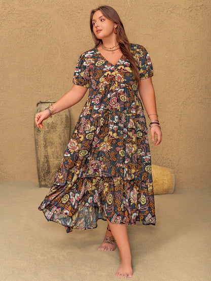 Rustty Dustty Plus Size Viscose Boho Dress