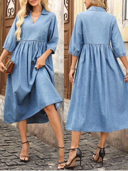 MEDLEY Midi Denim Dresses