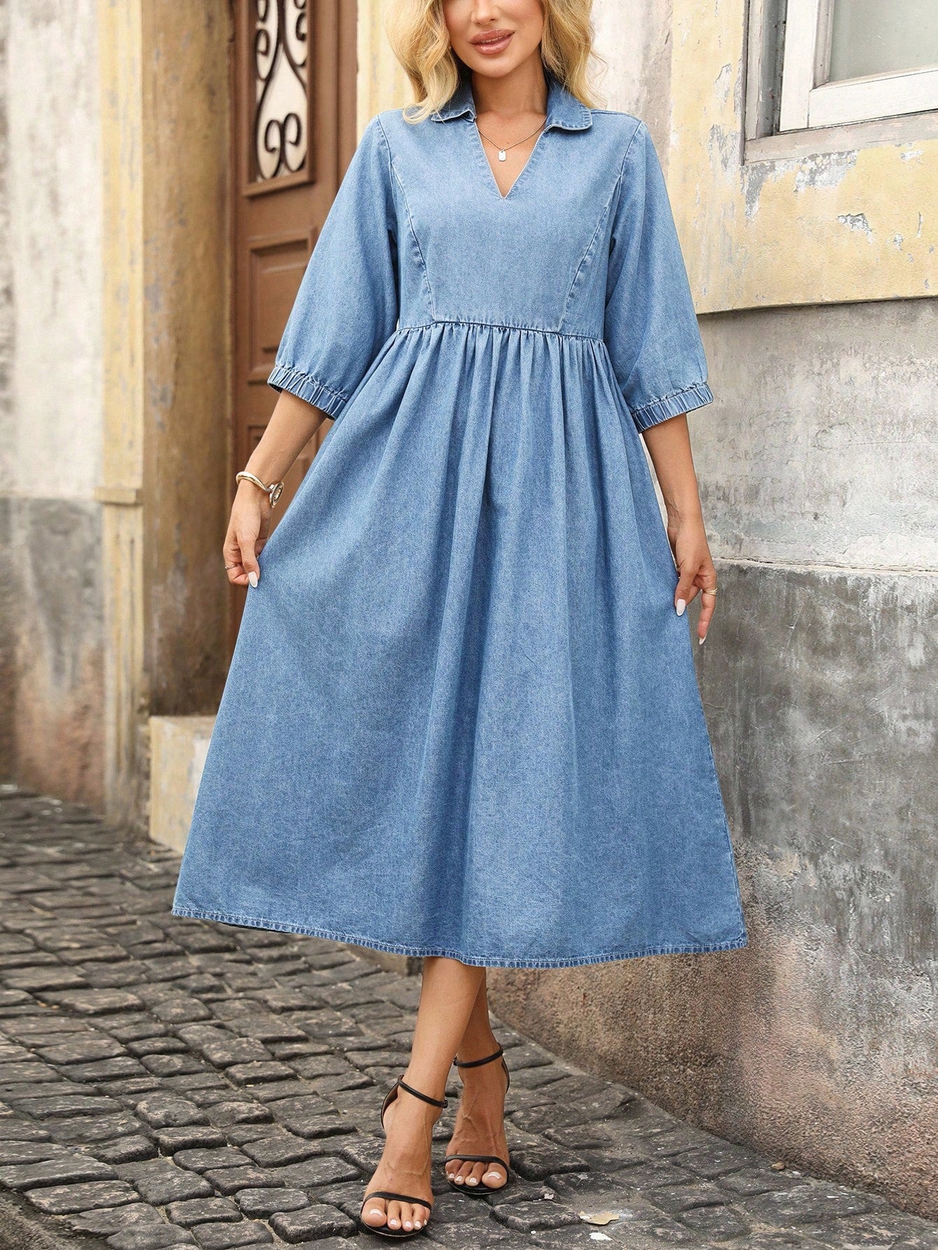 MEDLEY Midi Denim Dresses