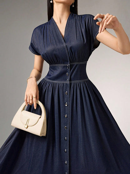 MEDLEY Midi Denim Dresses