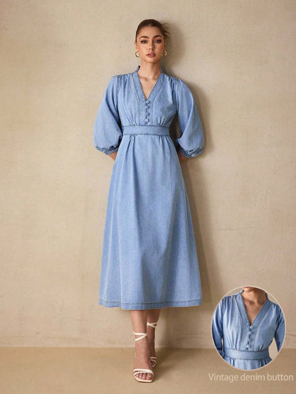 MEDLEY Midi Denim Dresses
