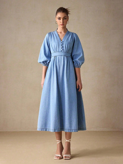 MEDLEY Midi Denim Dresses