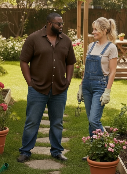 Manfinity Homme Plus Size Menswear Short Sleeve Shirt