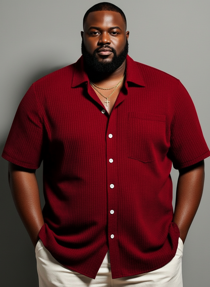 Manfinity Homme Plus Size Menswear Short Sleeve Shirt