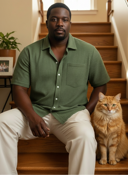 Manfinity Homme Plus Size Menswear Short Sleeve Shirt