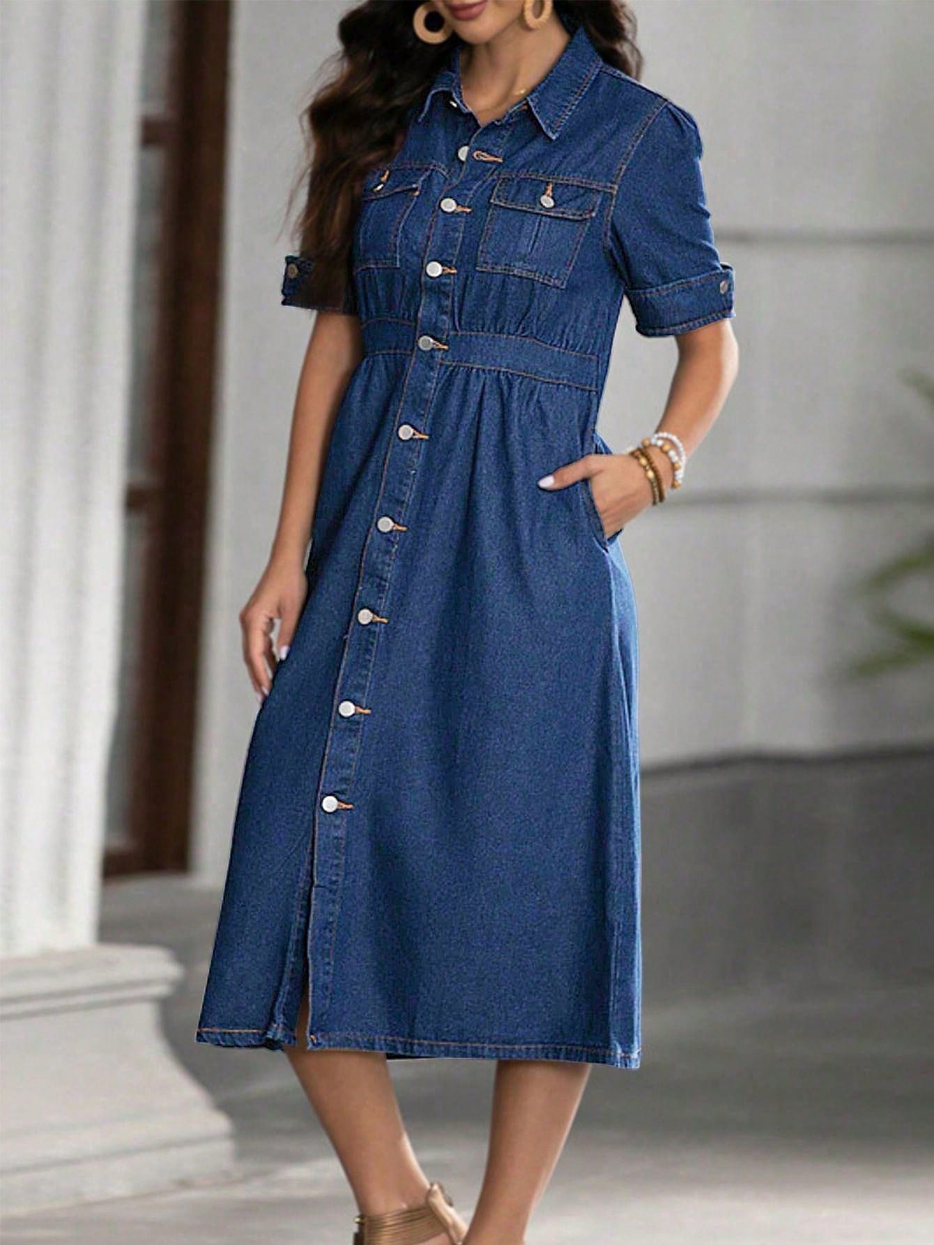 MEDLEY Midi Denim Dresses