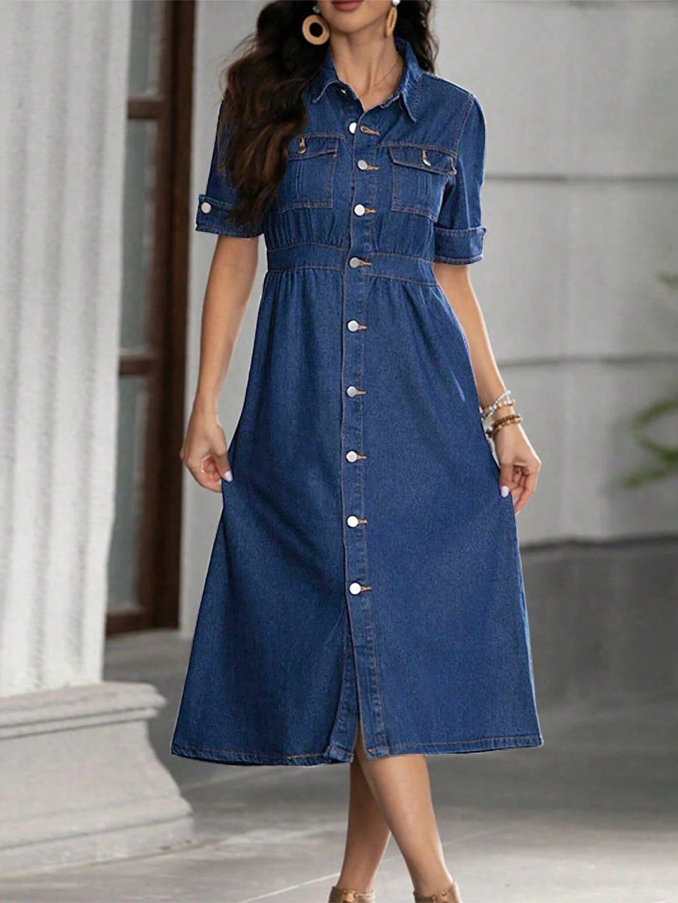 MEDLEY Midi Denim Dresses