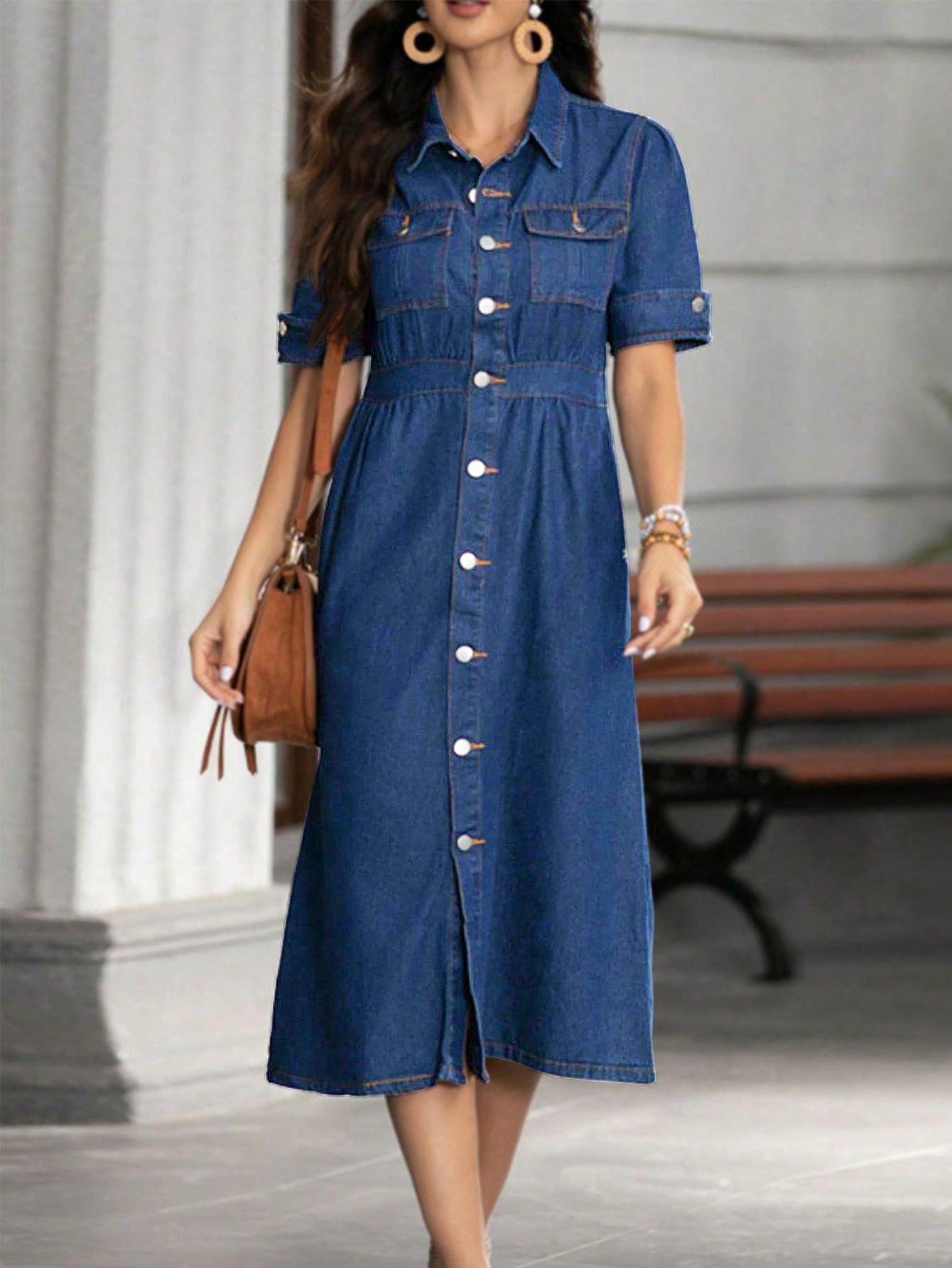 MEDLEY Midi Denim Dresses