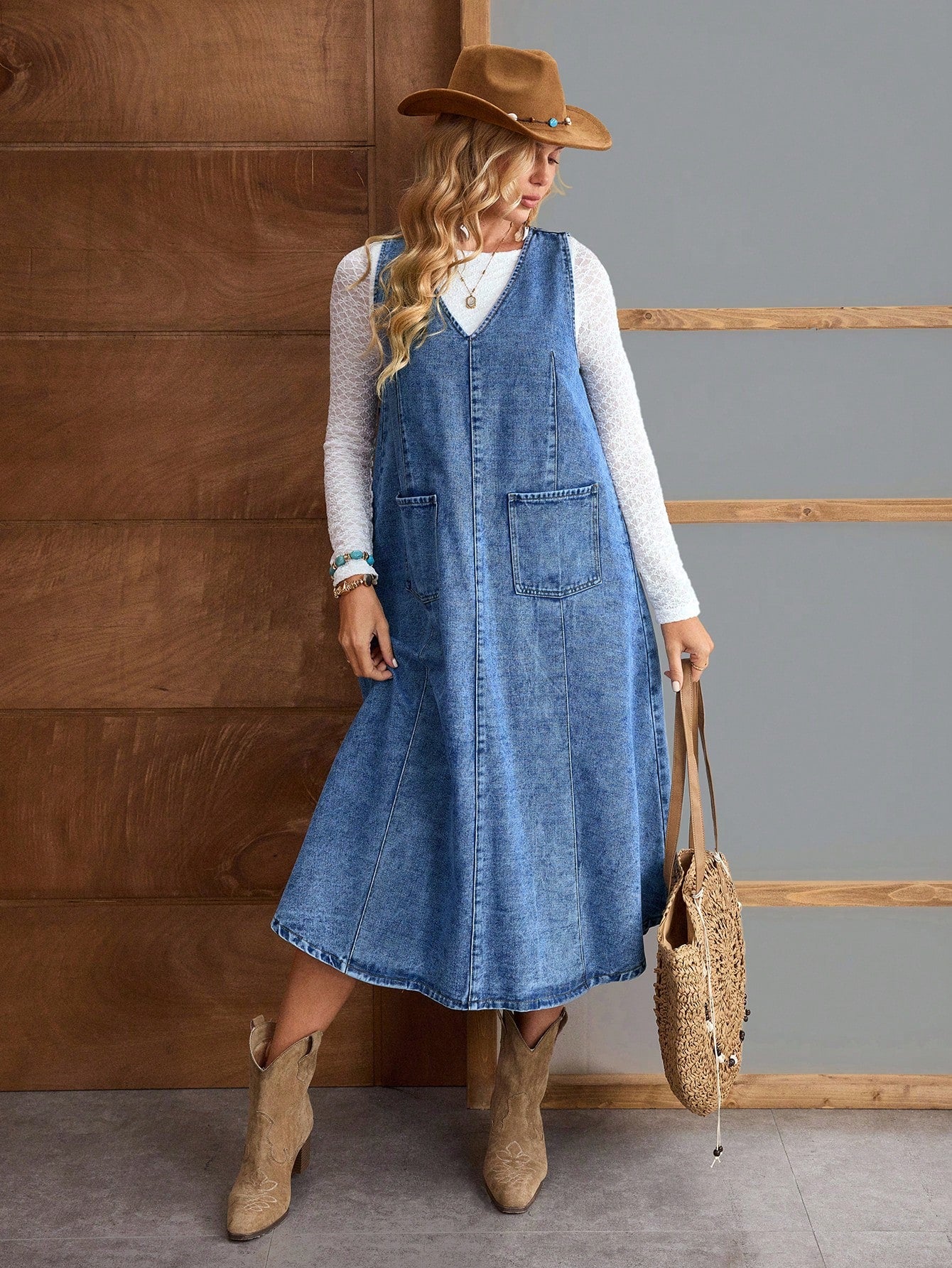 MEDLEY Midi Denim Dresses