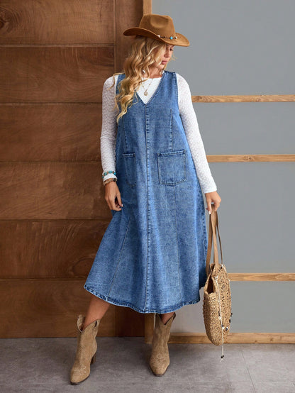 MEDLEY Midi Denim Dresses