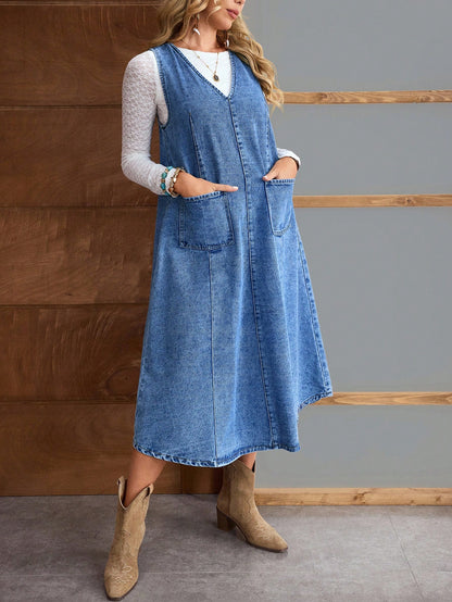 MEDLEY Midi Denim Dresses