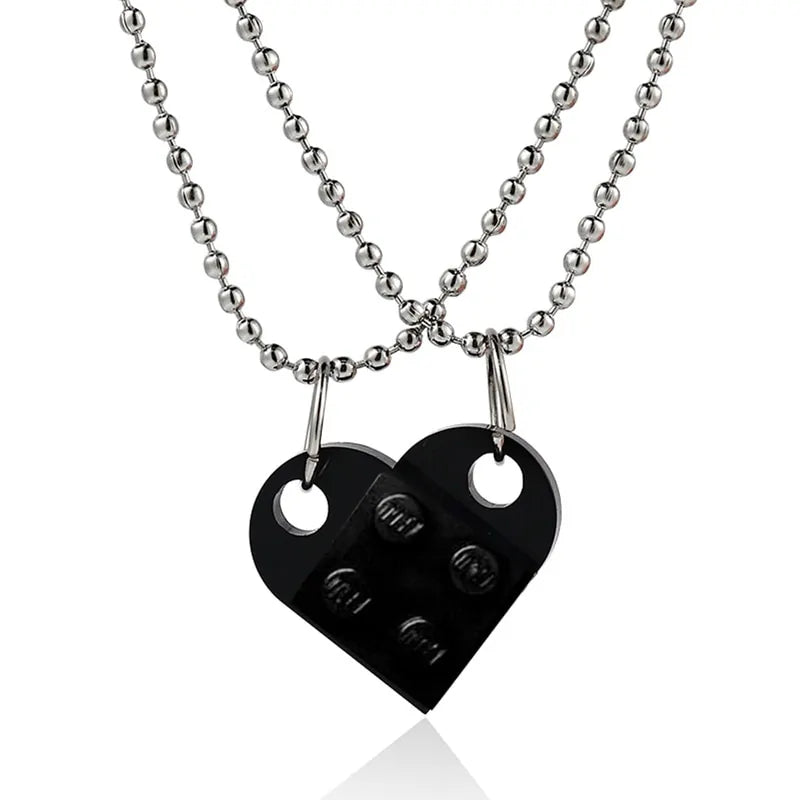 Heart Shaped Lego Pendant Necklaces