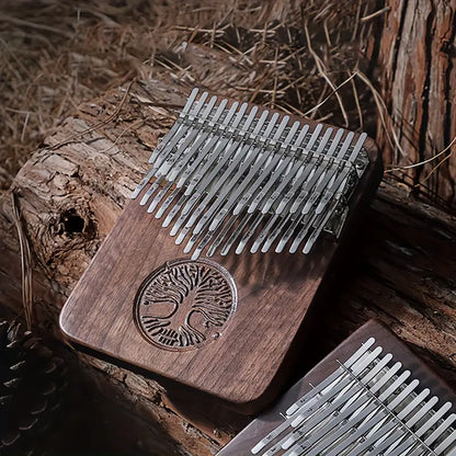 Tree of Life - HLURU 34 Keys Black Walnut Chromatic Kalimba