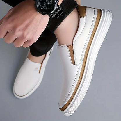 TOLYPACH Genuine Cowhide Leather Business Loafers