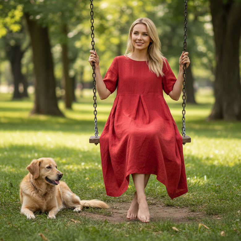 SLPY Linen Maxi Dress