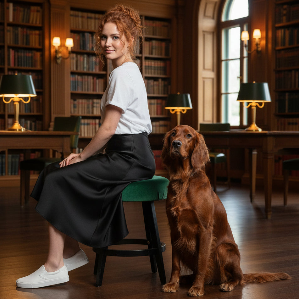 Lady Rose Satin A-Line Skirts