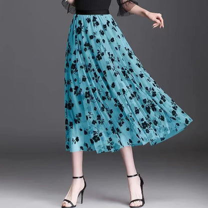 Mesh Floral Posy Skirts