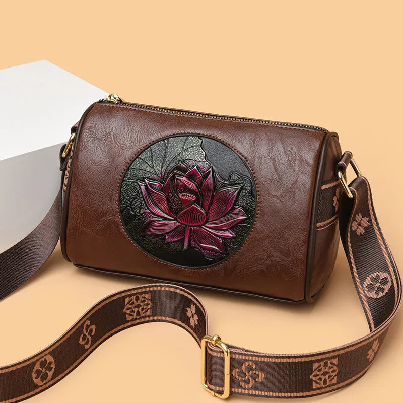 Lanyibaige Floral Embossed Crossbody Bags