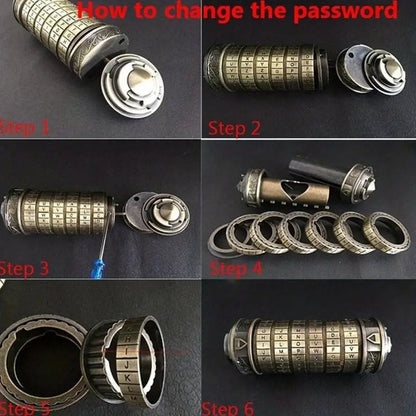 Cryptex Da Vinci Code Mini Lock with Hidden Compartment