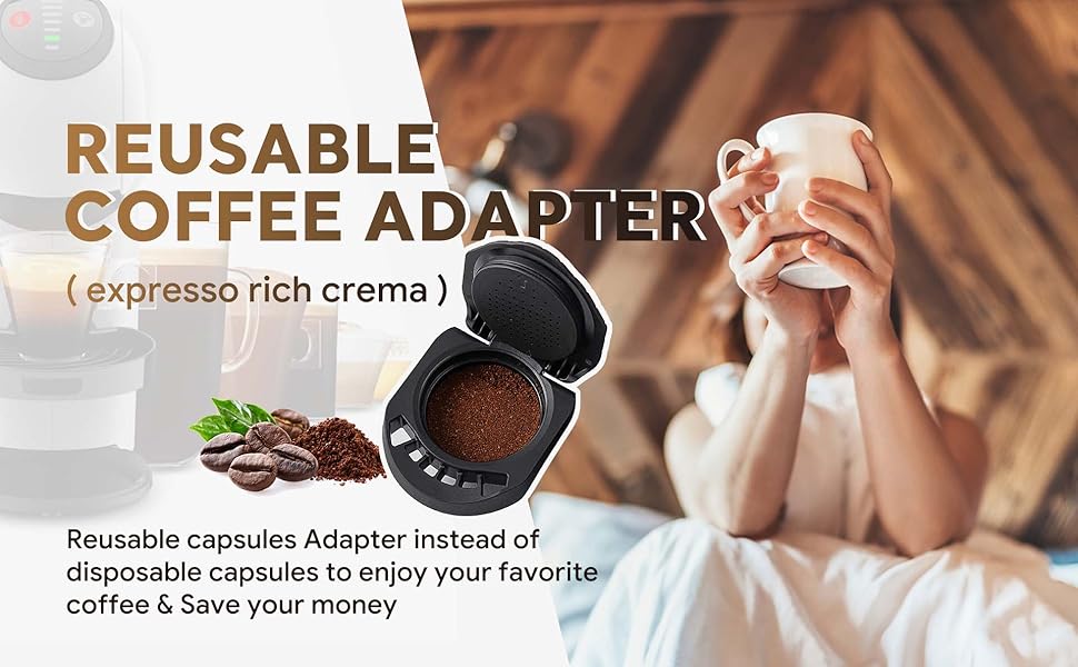 Reusable Coffee Capsule Adapter for Dolce Gusto