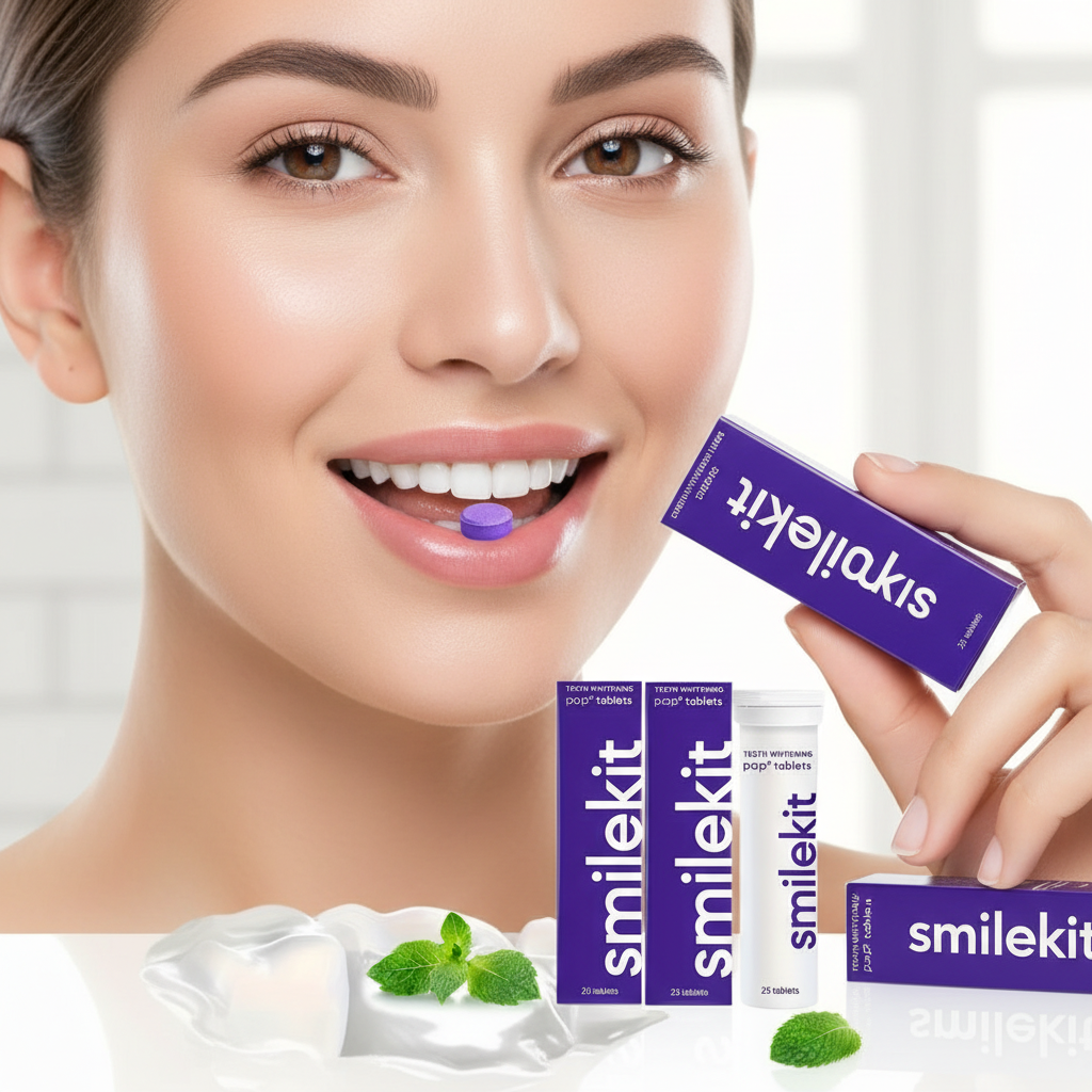 SMILEKIT PAP Probiotic Purple Chewable Toothpaste Tablets