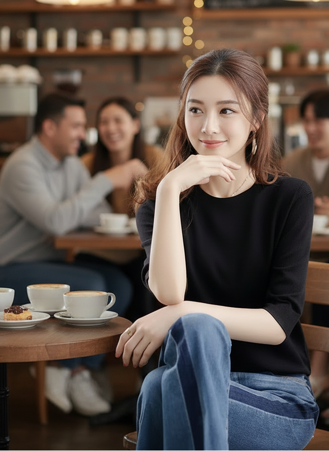 Seraphine Round Neck Short Sleeve Knit Tops