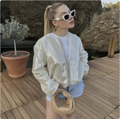 Sequined Bomber Jackets