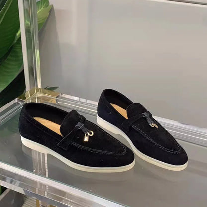 Loro Suede Charm Loafers