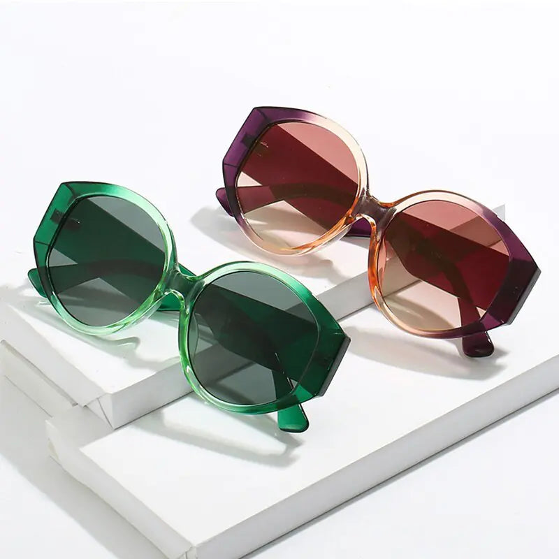 Retro Round Gradient Sunglasses