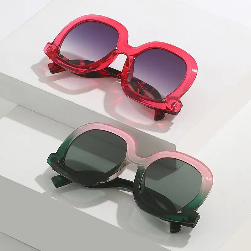 Unique Upside-Down Oval Sunglasses