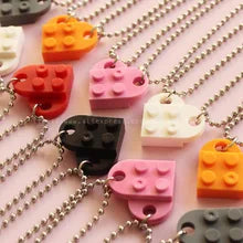 Heart Shaped Lego Pendant Necklaces