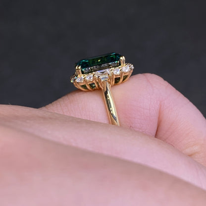 JOVOVASMILE Moissanite Emerald Ring