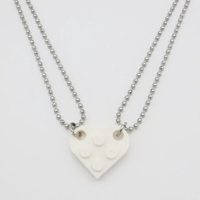 Heart Shaped Lego Pendant Necklaces