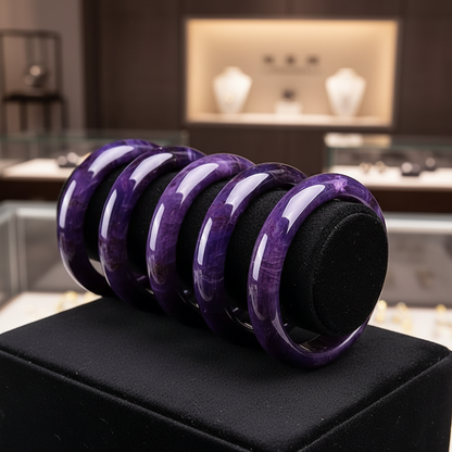 Purple Natural Stone Dragon Bracelet